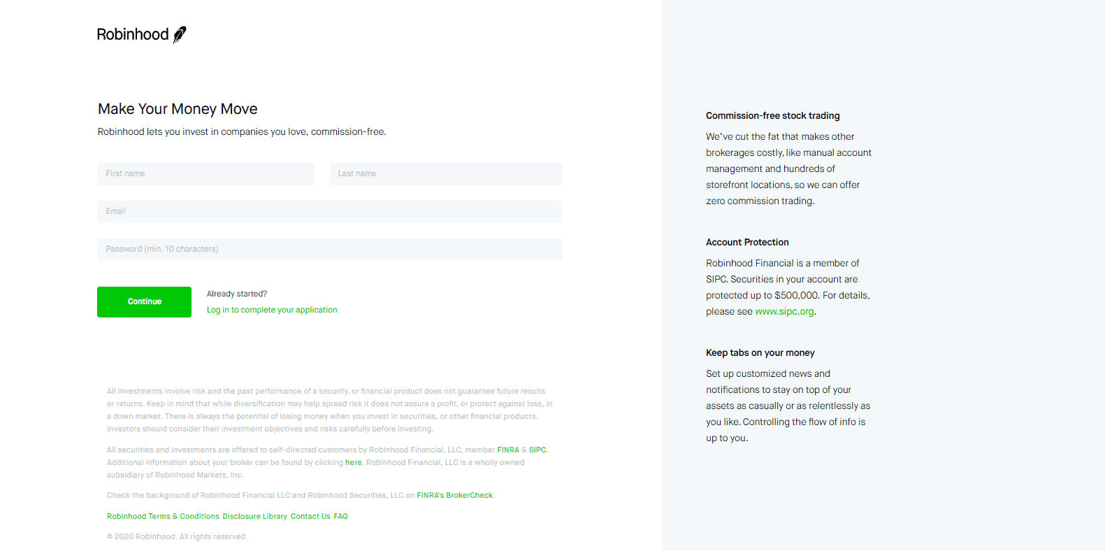 Robinhood Review account opening step 1 Robinhood Review account opening step 1